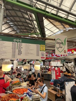   at Kwangjang Market in Seoul