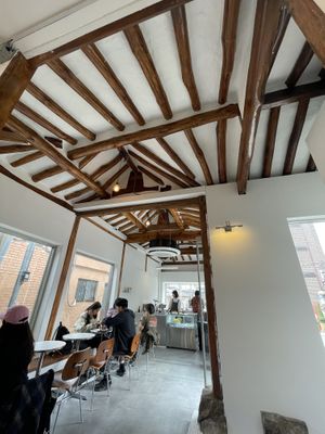 Inside the shop. There’s also a doggie   at Dirt Coffee - 더트커피 in Seoul