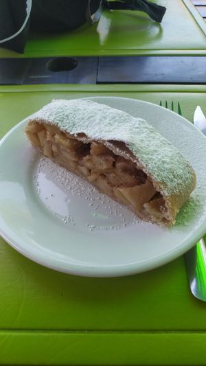 Vegan apple pie at Comida Naturista Irene's in Colonia Del Sacramento