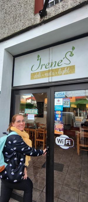 Entrance with Claudia at Comida Naturista Irene's in Colonia Del Sacramento