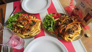 chivito vegetariano al plato at Comida Naturista Irene's in Colonia Del Sacramento