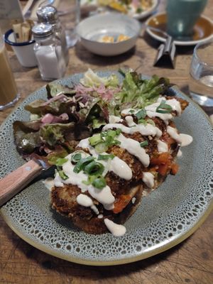 Vegan toast at Slake Coffee in Annecy