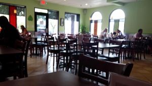 dining area at Green Leaf Vegetarian Restaurant in Richmond
