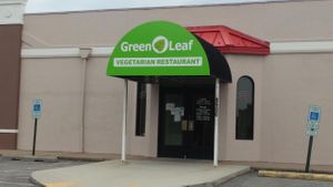 entrance at Green Leaf Vegetarian Restaurant in Richmond