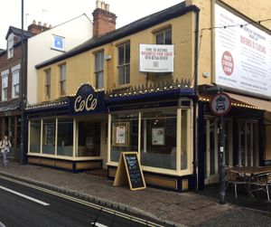 Outside  at Café Coco in Oxford