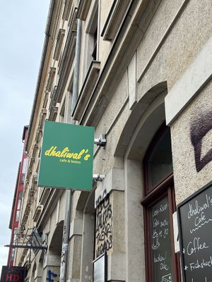 outside  at dhaliwhal's cafe in Dresden