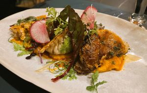 Gyoza - appel -hazelnoot - wortel - kimchi at Eethuis Lamoen in Landegem