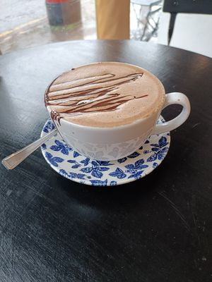 70.5% dark hot chocolate at Lisa's Chocolate in Bristol