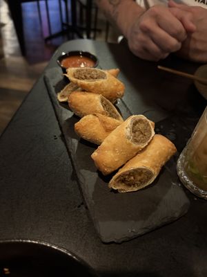 chopped cheese egg rolls (restaurant week special)  at The Coffin Bar in Lancaster