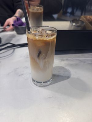 Iced latte  at Caffe Piccoloco in Newcastle-under-lyme