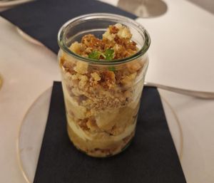 Apple crumble with House cookie crumb at BEKIND. in Zagreb