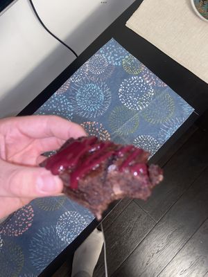 BEST BROWNIE ON PLANET EARTH (Blurry because I think my camera was full up as was I).   at BEKIND. in Zagreb