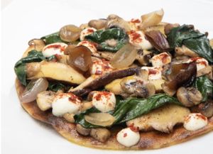 All vegan options are clearly labeled on the menu.   at Crepes & Waffles - Torre 140 in Bogota