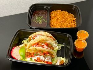 deluxe taco combo (takeout) at Taco City in Seattle