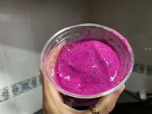 Dragonfruit nice cream. at The Raw Kitchen - The Ranee Boutique Suites Hotel in Kuching