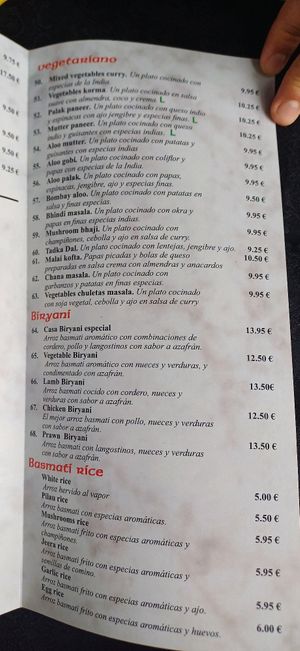  at Casa Tandoori Indian and Nepali resturant in Gran Canaria