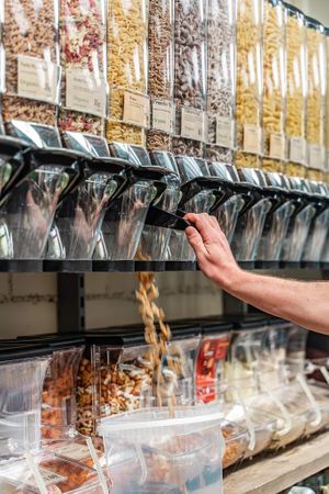 Buy food by weight, no more packaging waste, and only buy what you need. at Nothing but Footprints Zero Waste in Banbury