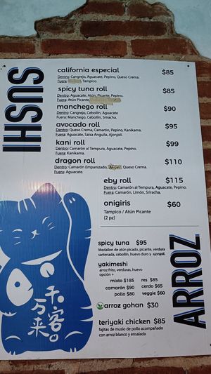 Sushi at Saporo & Tokio Ramen in San Cristobal De Las Casas