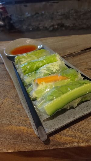 Vietnamese spring rolls, so so at Waroeng Bagoes in Ubud