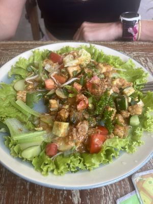 Gado gado (some eaten already!)  at Waroeng Bagoes in Ubud
