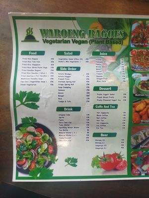 Carta y precios mayo 2025 at Waroeng Bagoes in Ubud