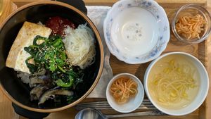 Bibimbap  at Dajeonghan Maeum Gimpab in Seoul