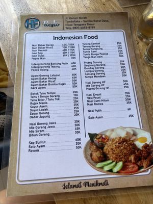 Menu  at HF Resto & Boutique in 