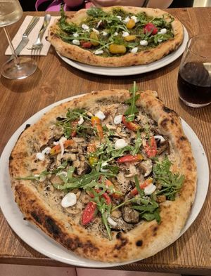 Truffel pizza! at Vitale in Sitges