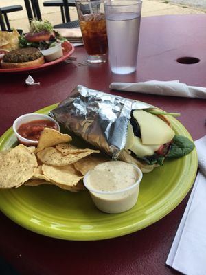 Vegan eggplant gyro  at One World Cafe in Baltimore