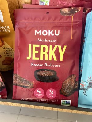 Spotted Vegan Mushroom Jerky - Has Anyone Tried It?   at Pressed Juicery in San Mateo