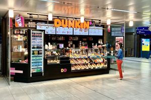 The kiosk   at Dunkin' - Central Station in Dusseldorf