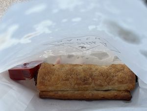 Sausage roll on of the best I have had   at Made with Love Bakery in Southport