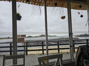 Great views, even on a rainy day. at Rïa Lounge Bar in Ovar