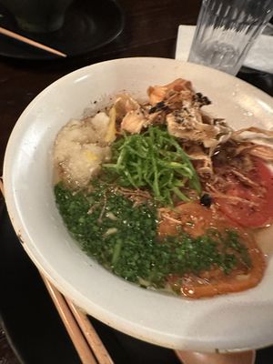 Vegan ramenn  at Mensho in Oakland