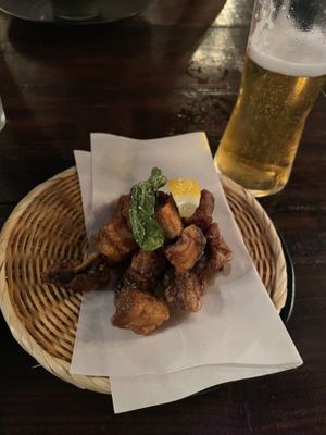 Vegan fried chicken (king oyster mushroom) - not quite as crispy as I was hoping)  at Mensho in Oakland