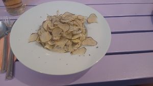 Truffle pasta at Artha in Porec