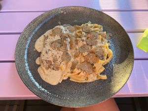 Fu with truffles and tagliatelle    at Artha in Porec