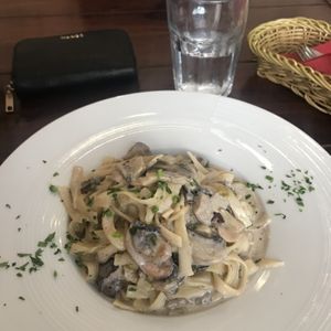 Mushroom cream pasta  at Artha in Porec