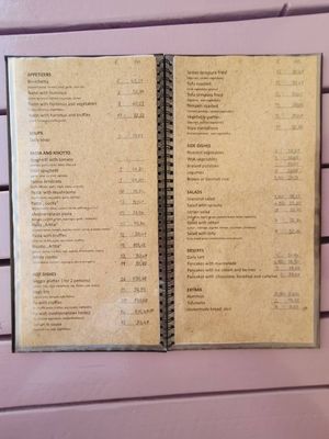 Menu at Artha in Porec