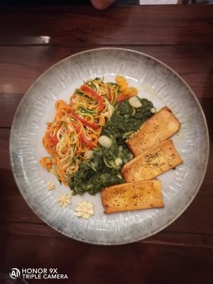 Tofu and vegetables at Artha in Porec