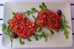 Bruschetta at Artha in Porec