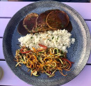 Fu with mediterranean herbs  at Artha in Porec