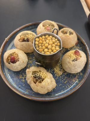 Pani puri  at Hungamaa in Manchester