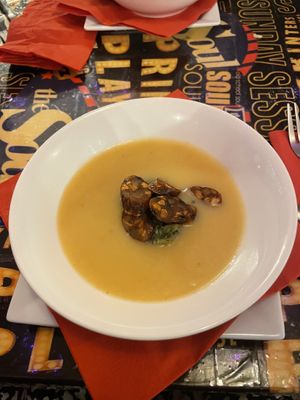 Cabbage soup with chorizo   at Plantuguese in Bristol