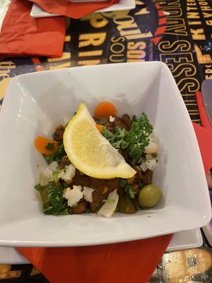 Beef like strips in beer gravyy  at Plantuguese in Bristol