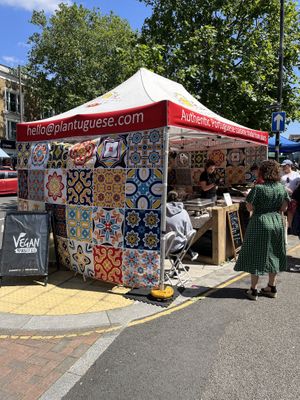 Vegan market stall  at Plantuguese in Bristol