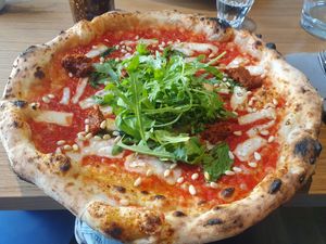 Vegan Nduja pizza at Napo in Graz