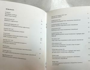 Menu  at June  in Tilburg