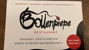  at Bollenpiepe Restaurant in Berlin
