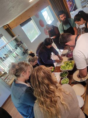 Making fresh spring rolls—Thai Cooking Class at Elevate Medicine Collective in Jacksonville